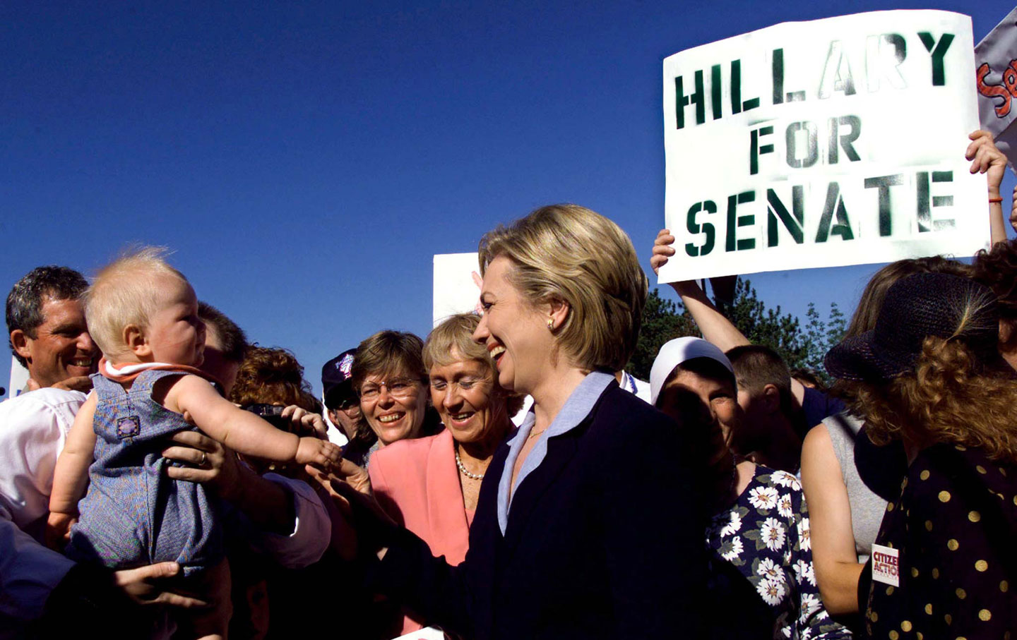 Hillary Clinton during her Senate campaign