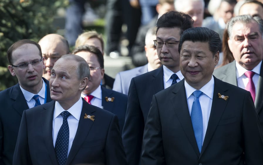 Putin and Xi at the Red Square