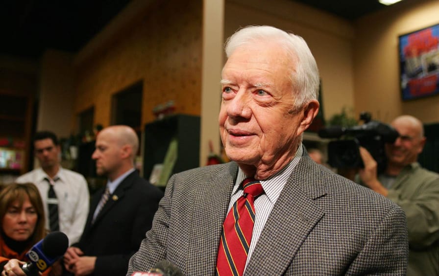 Jimmy Carter at a press conference