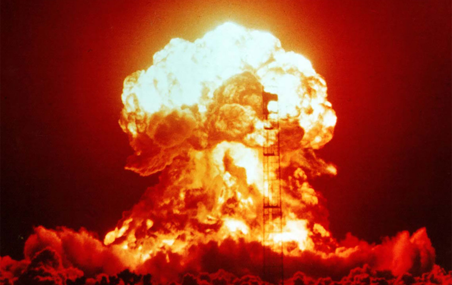 This nuclear explosion was carried out at the Nevada Test Site in 1953.