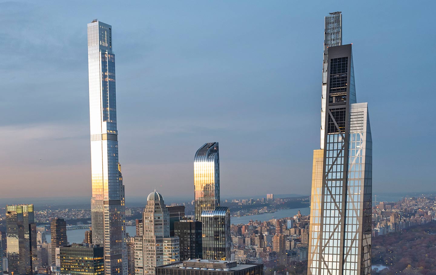 Central Park Tower, One57, and 111 West 57th Street, 2022.