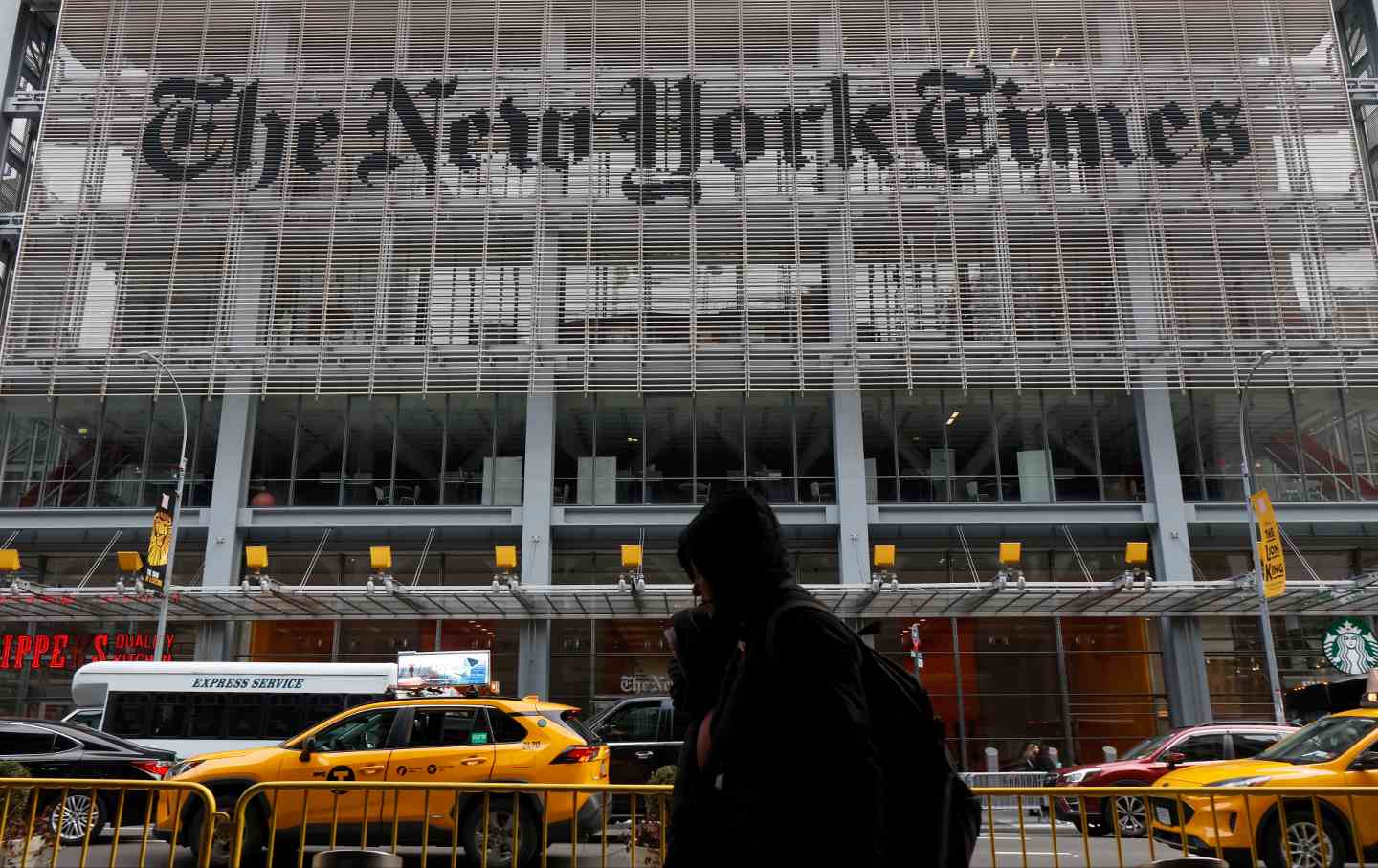 The New York Times building in December 2023.
