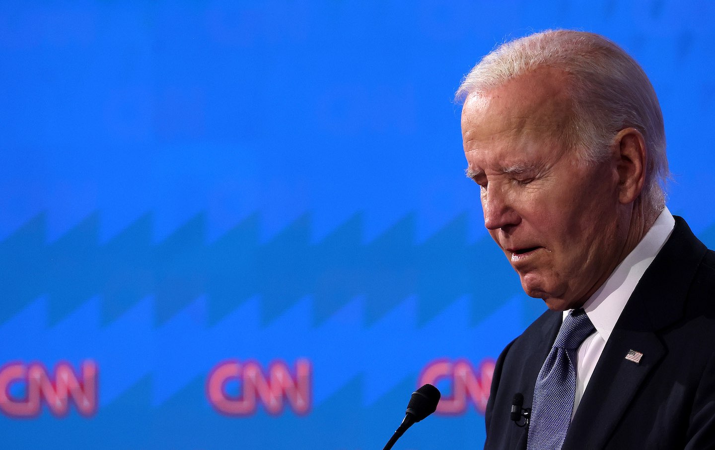 President Joe Biden participates in the CNN Presidential Debate at the CNN Studios on June 27, 2024, in Atlanta, Georgia.