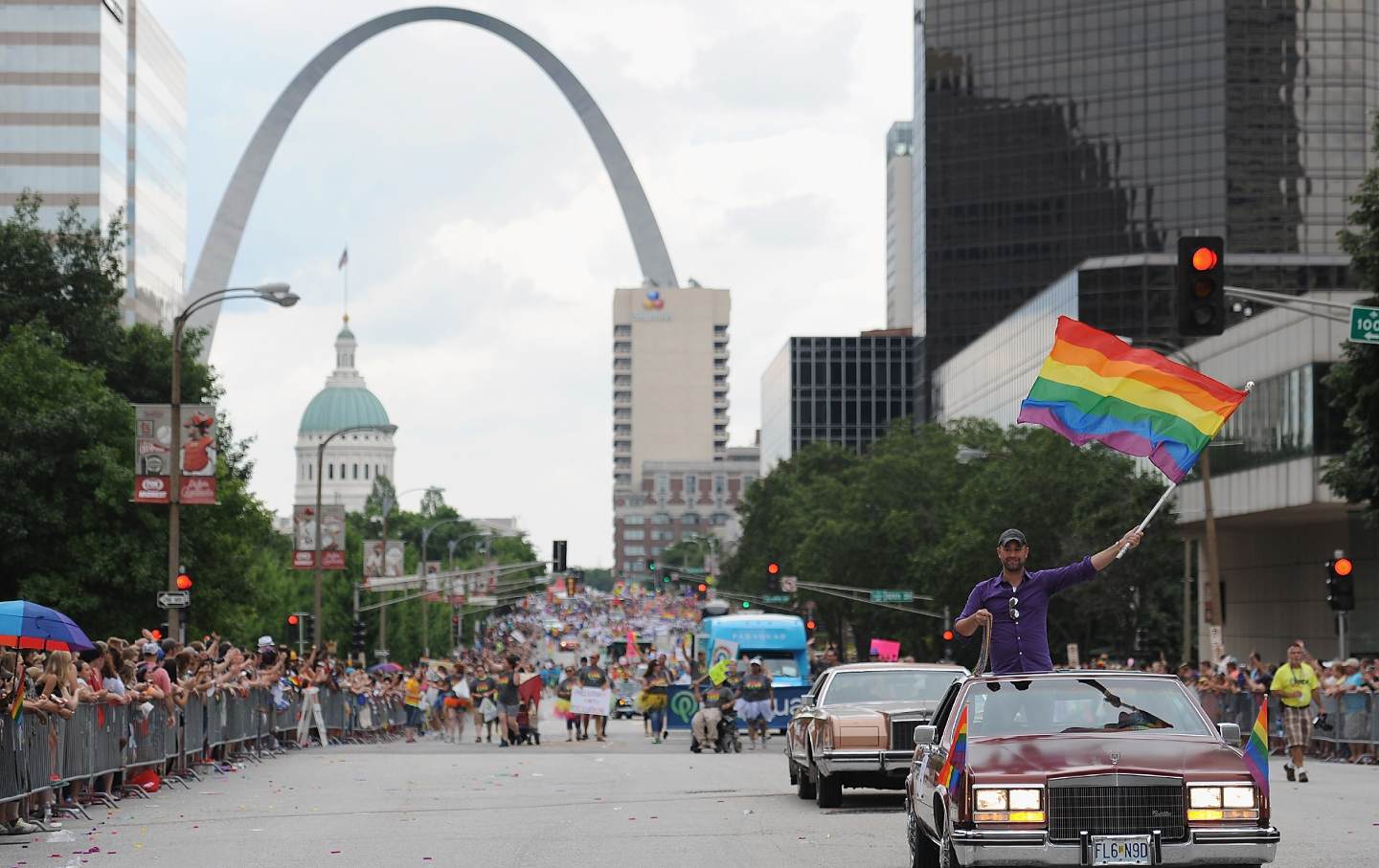 Parade St.  Louis Pride in 2015.