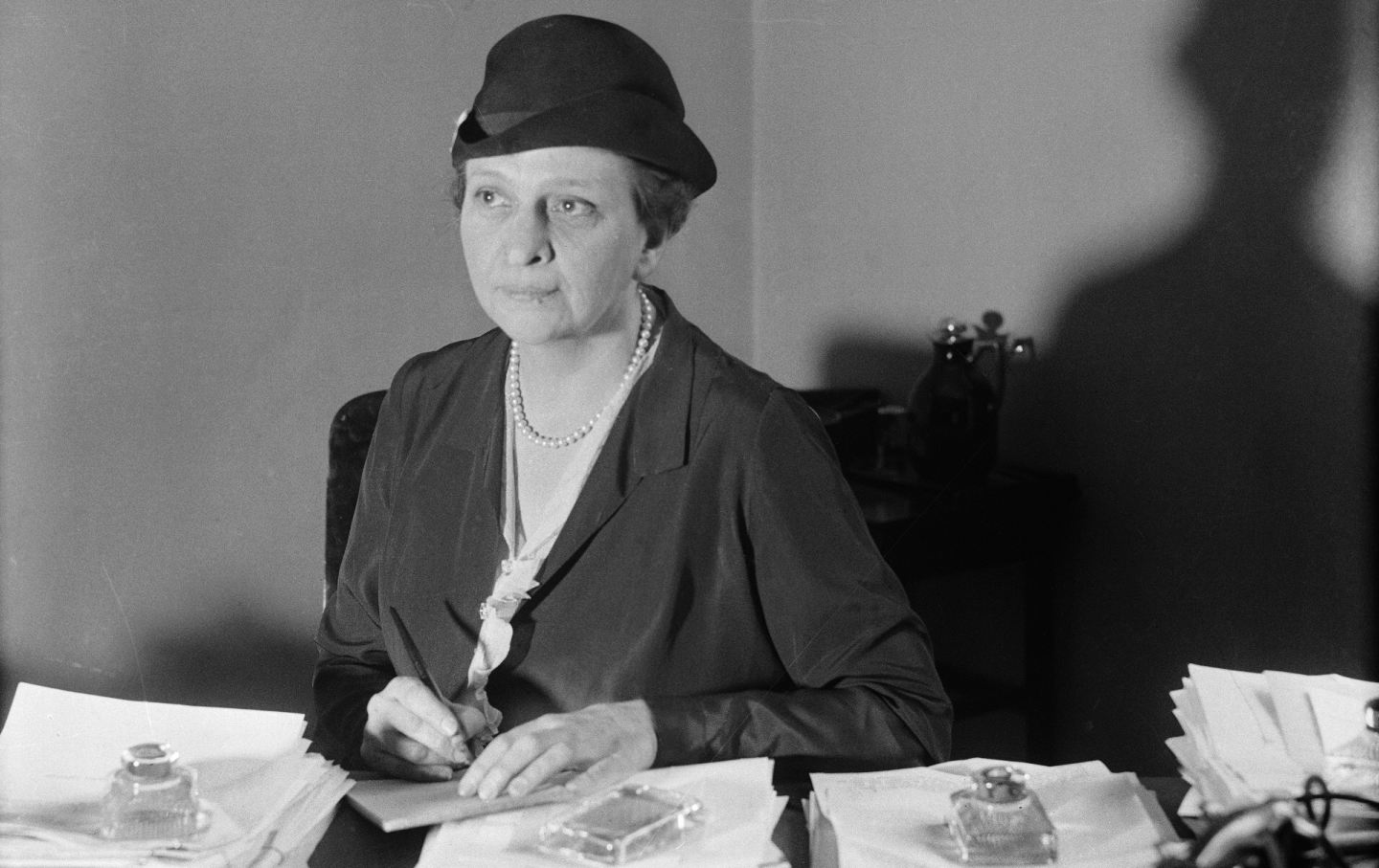 Frances Perkins in 1933, just before becoming secretary of labor for Franklin D. Roosevelt.