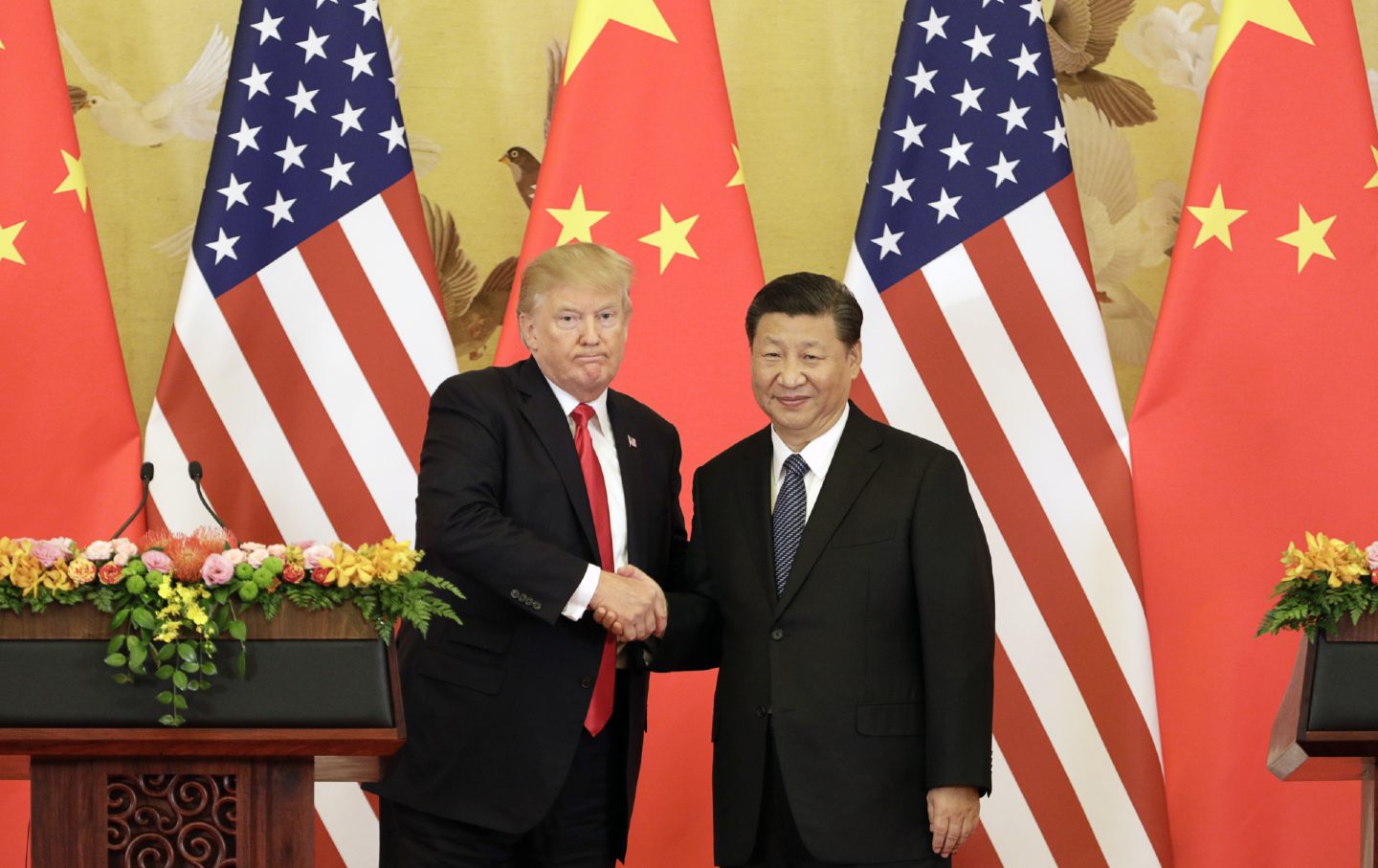 Donald Trump and Chinese President Xi Jinping in 2017. Project 2025 commits the US to a state of permanent belligerence toward China.