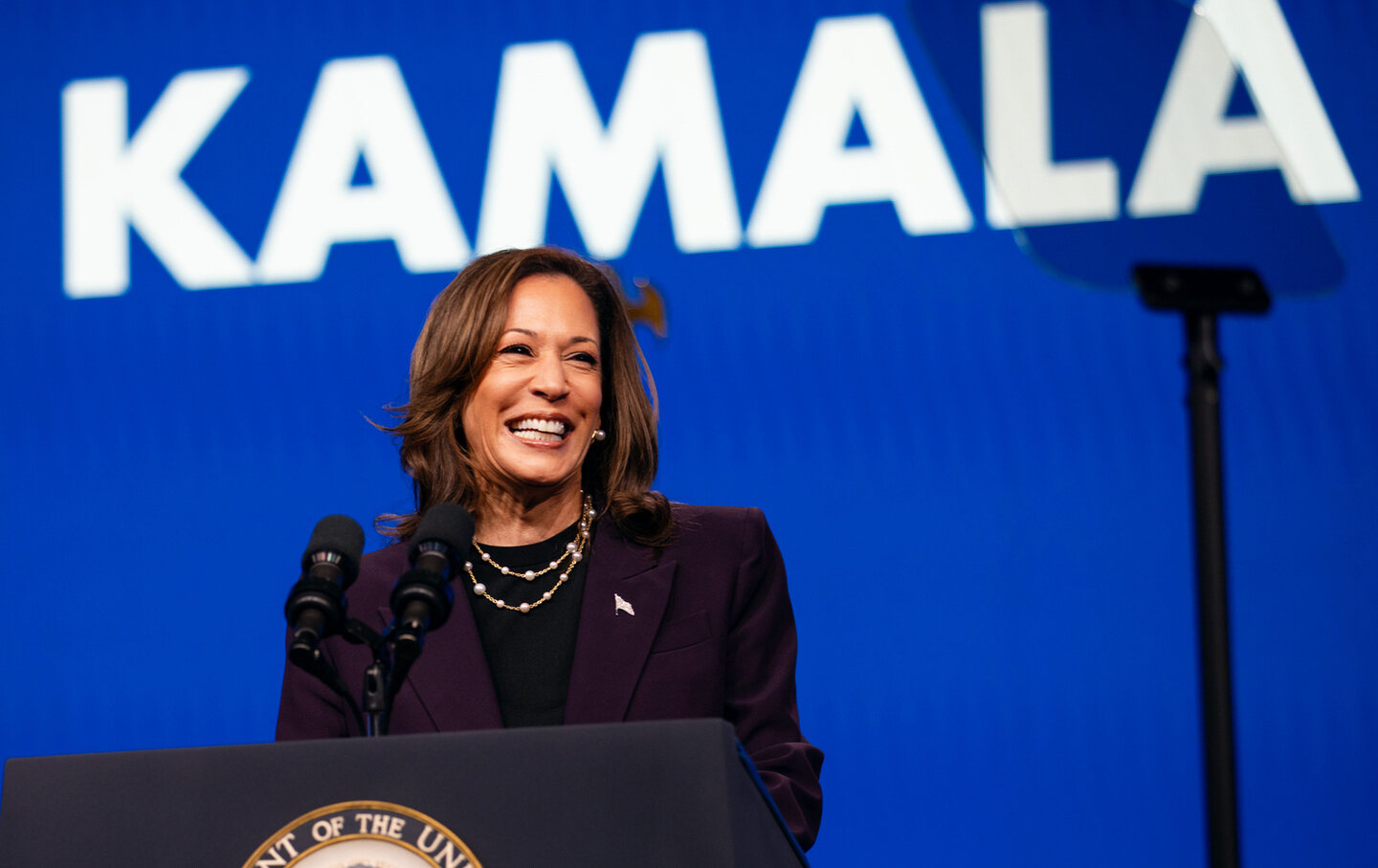 Vice President Kamala Harris speaks at the American Federation of Teachers' 88th National Convention on July 25, 2024, in Houston, Texas.