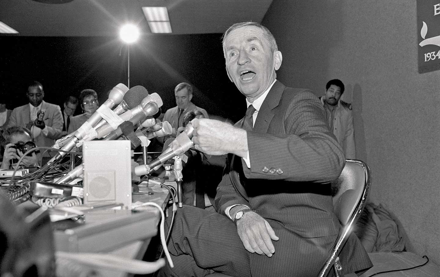 Ross Perot prior to an address to the Economic Club of Detroit.