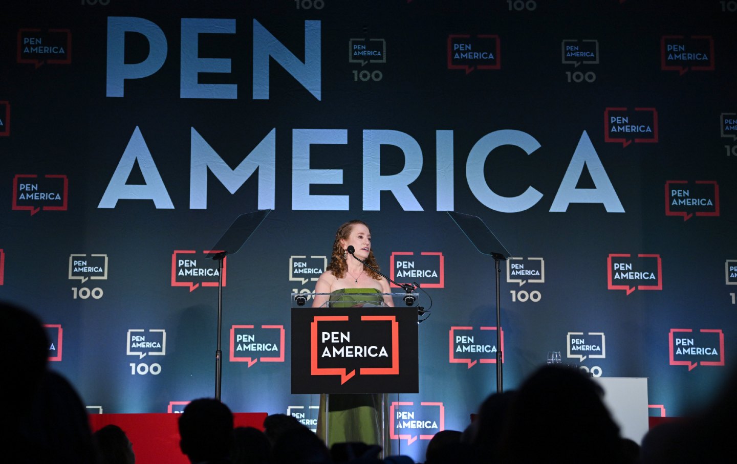 PEN America CEO Suzanne Nossel speaks onstage during the 2023 PEN America Literary Gala at American Museum of Natural History on May 18, 2023, in New York City.