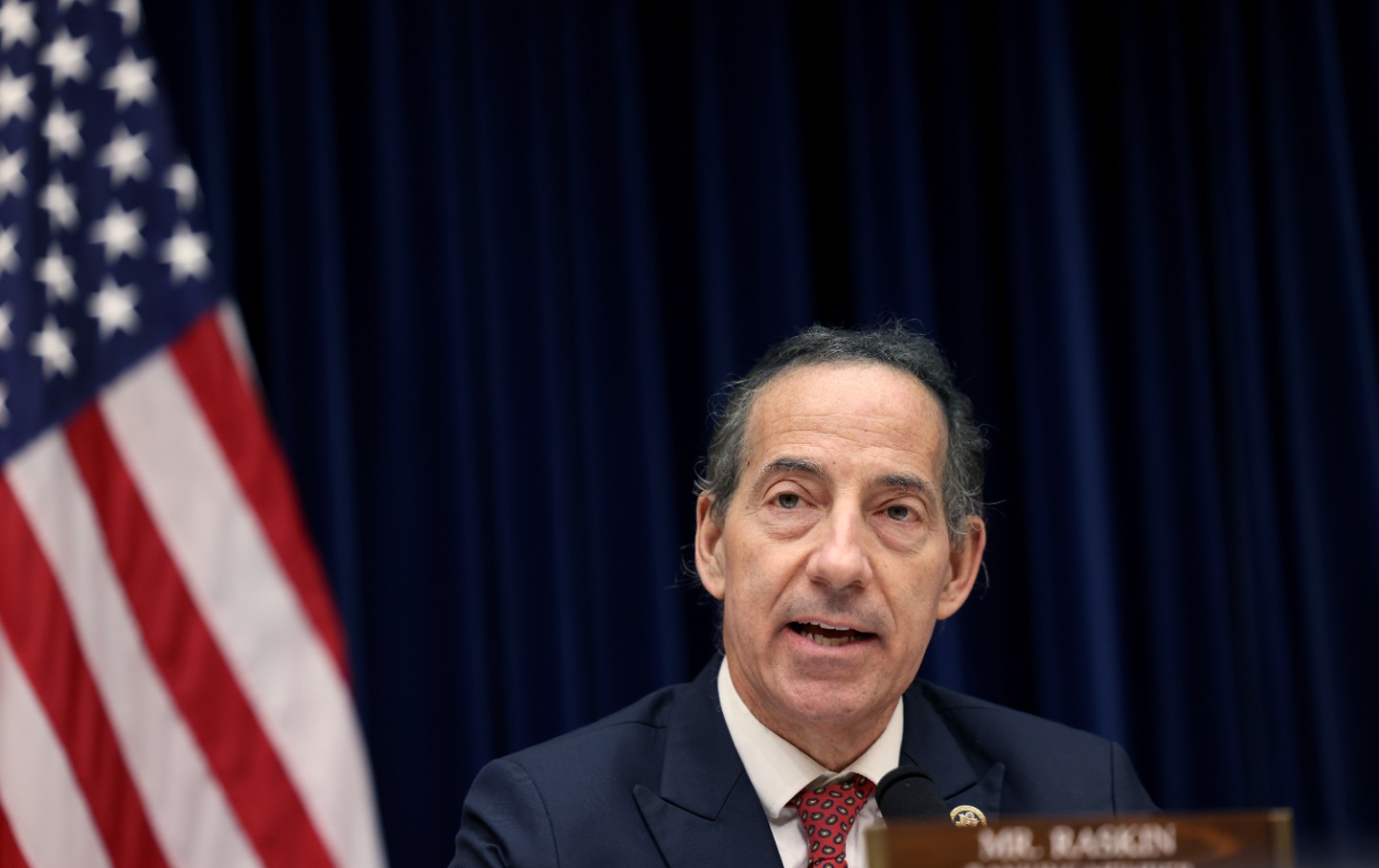 Representative Jamie Raskin, a Democrat from Maryland and ranking member of the House Oversight and Accountability Committee, during a hearing in Washington, DC, on Monday, July 22, 2024.