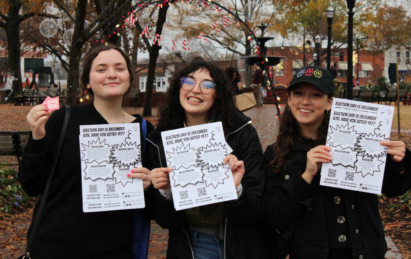 Members of 18by Vote engaging in youth peer-to-peer organizing.