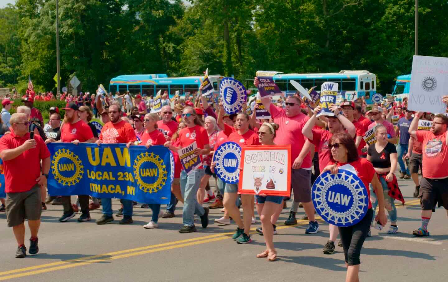 Cornell University staff strike as students return to campus