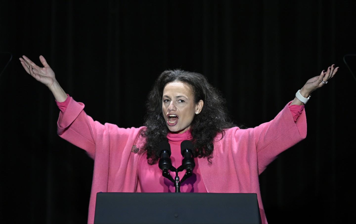 Alexis McGill Johnson, chief executive officer of Planned Parenthood Federation, speaks at an event marking the 50th anniversary of the Roe v. Wade decision.