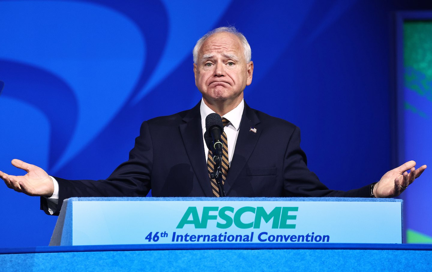 Democratic Vice Presidential Nominee Tim Walz Speaks At The AFSCME Conference