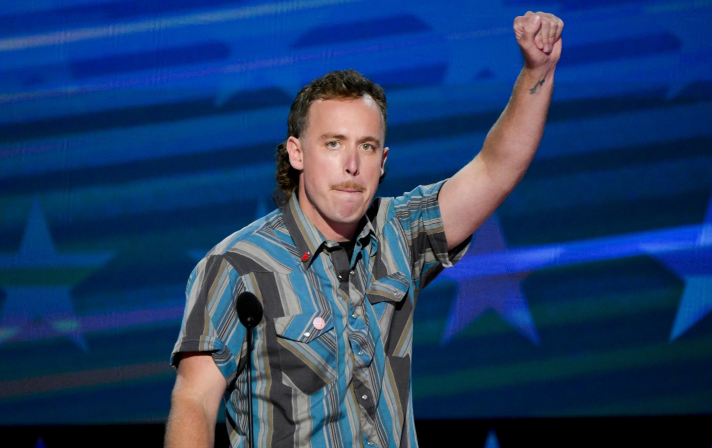 John Russell during the Democratic National Convention at the United Center in Chicago on Thursday, August 22, 2024.