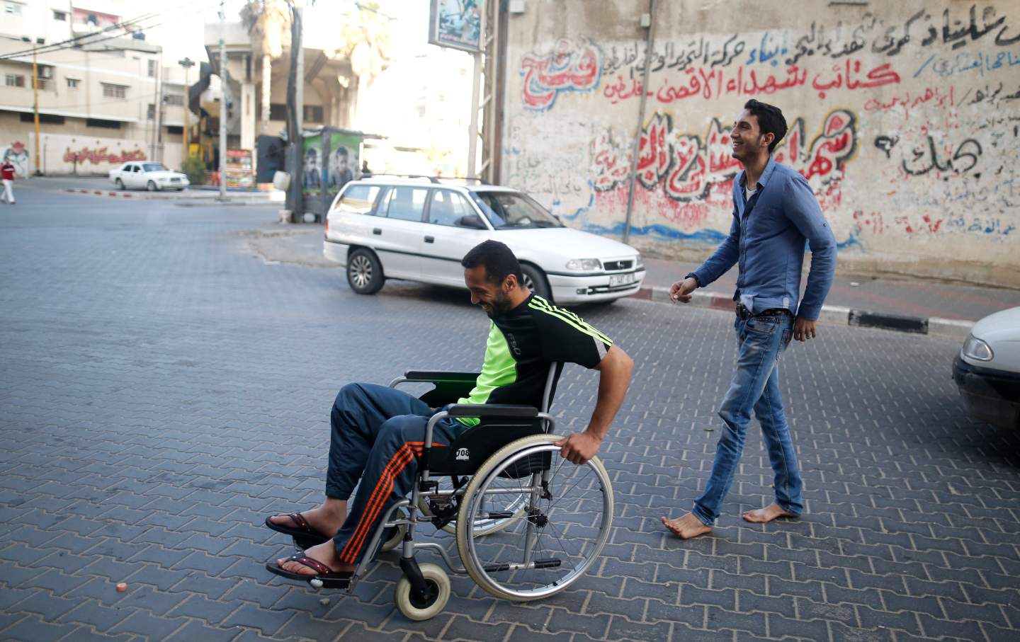 Fadi Deeb near his house in Gaza City, on April 6, 2016.