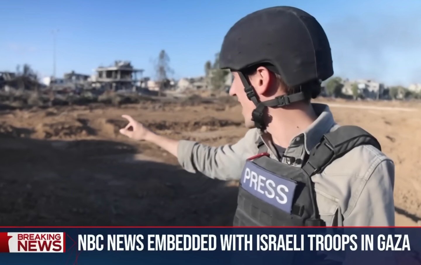 NBC News' Raf Sanchez embeds with the Israeli military to travel into the Gaza Strip.