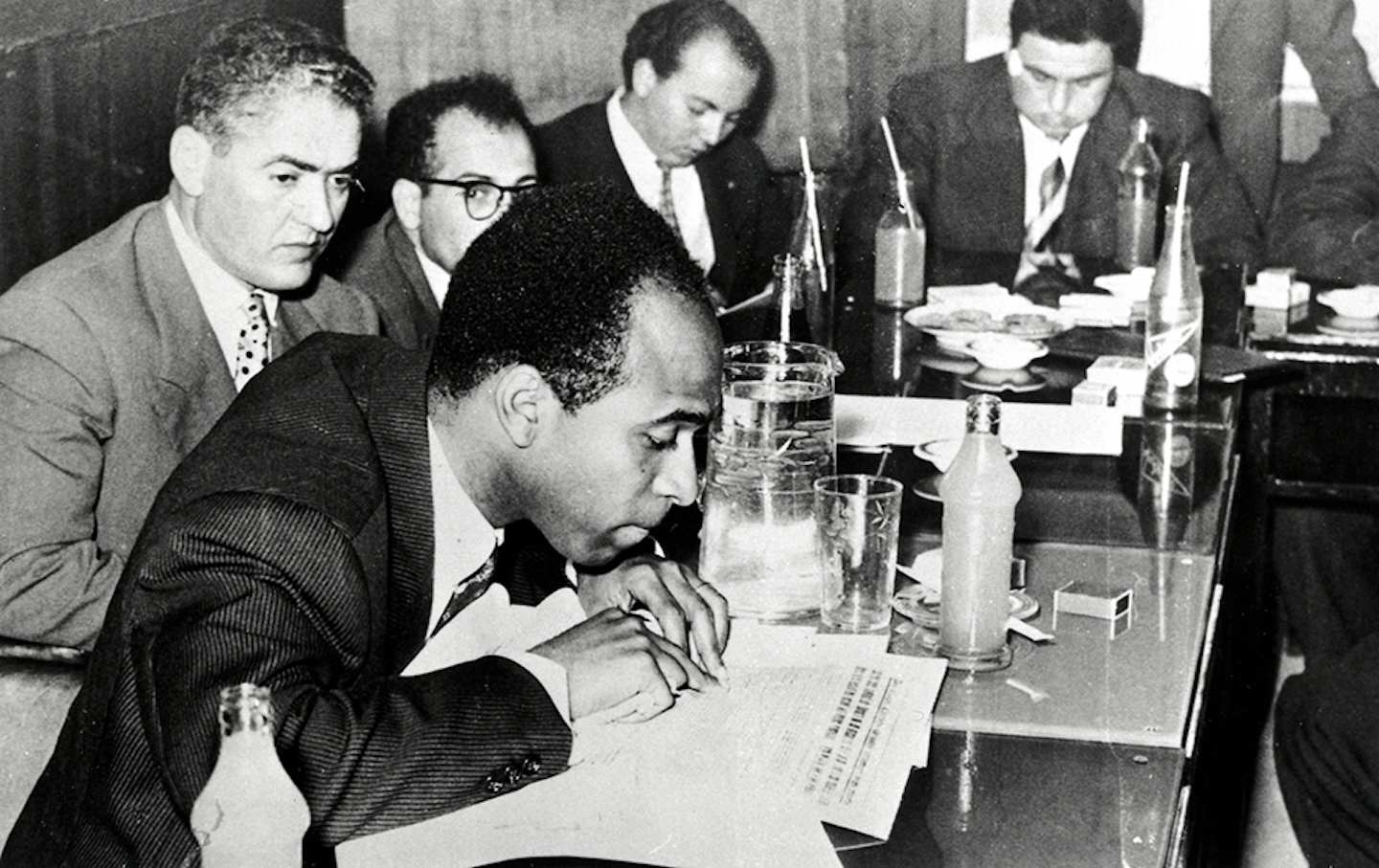 Frantz Fanon at a press conference in 1959.