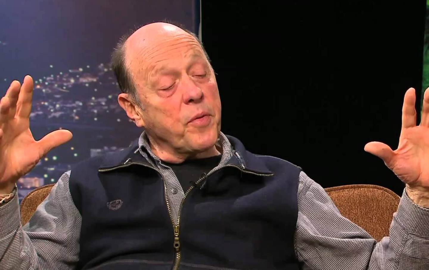 A screenshot from a 2011 interview with James C. Scott.