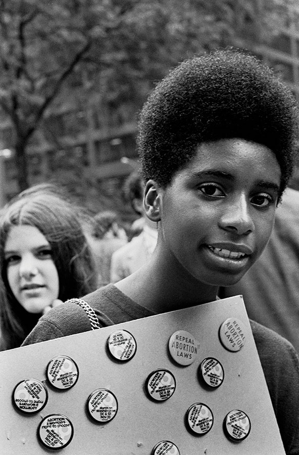 A participant in the Women’s March for Equality in Chicago, 1971.