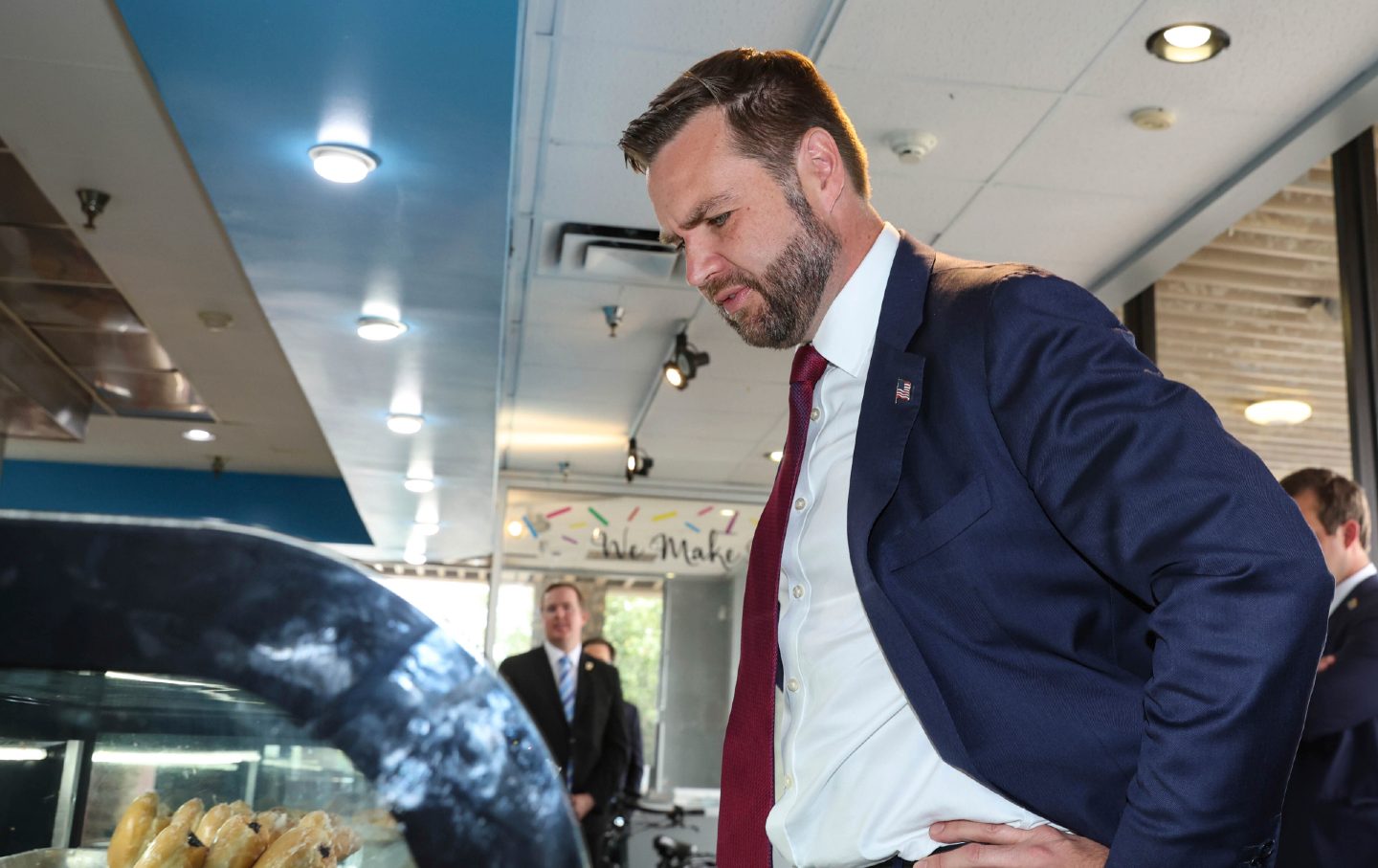 JD Vance shops for donuts at Holt's Sweet Shop in Valdosta, Georgia.