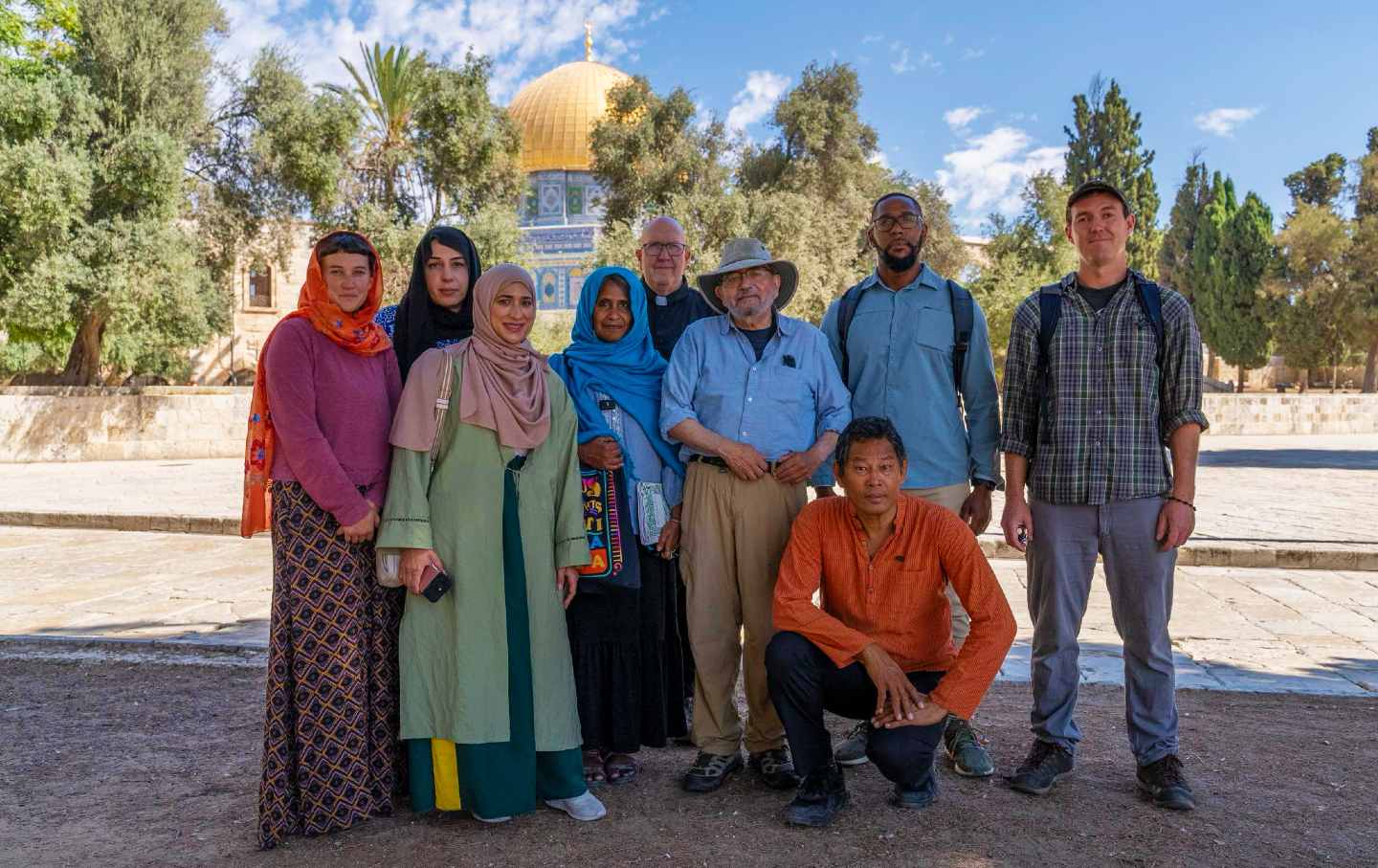 An interfaith peace delegation in the West Bank.