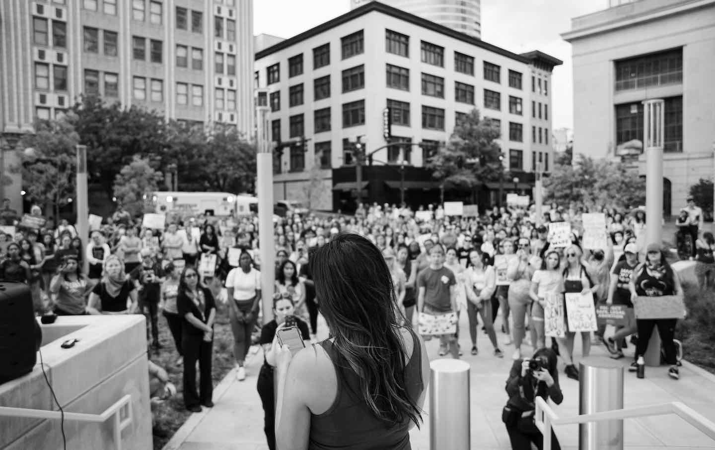 The author speaks at an abortion rally in Nashville, Tennessee, in May 2022.