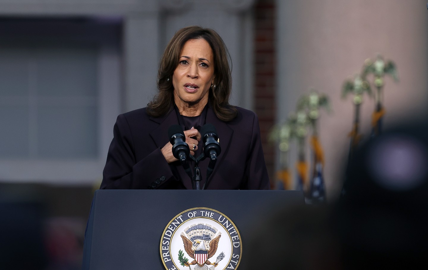 Vice President Kamala Harris onstage at Howard University.