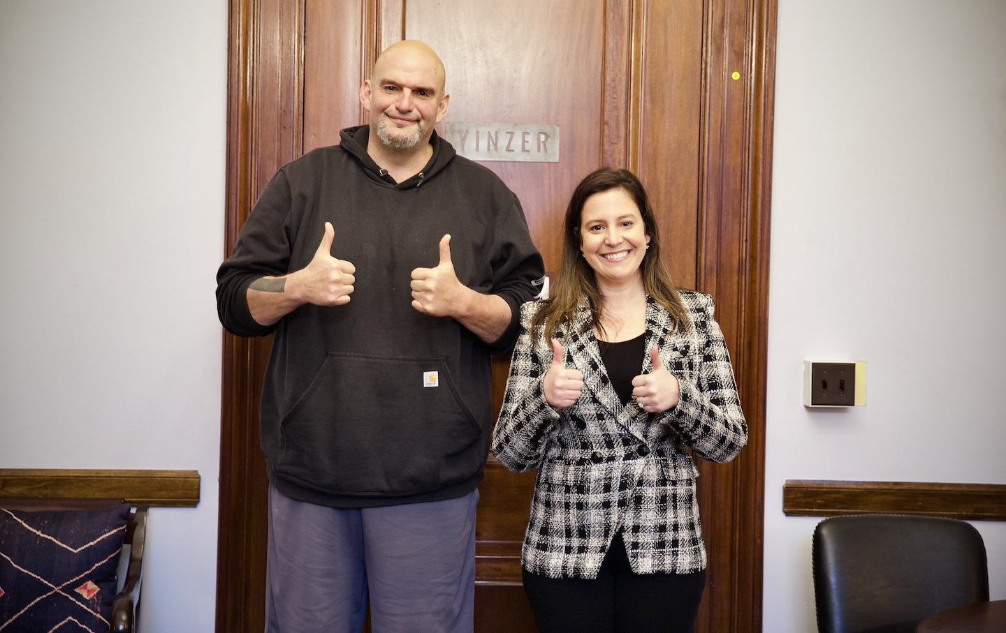 John Fetterman and Elise Stefanik