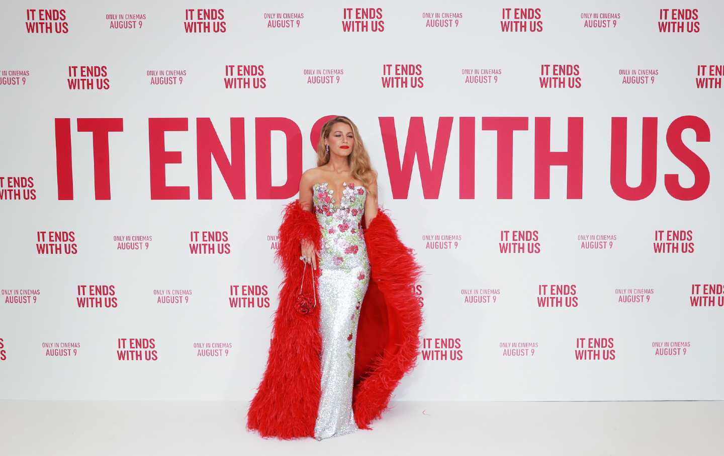 Blake Lively di pemutaran gala “It Ends With Us” di Inggris musim panas lalu.