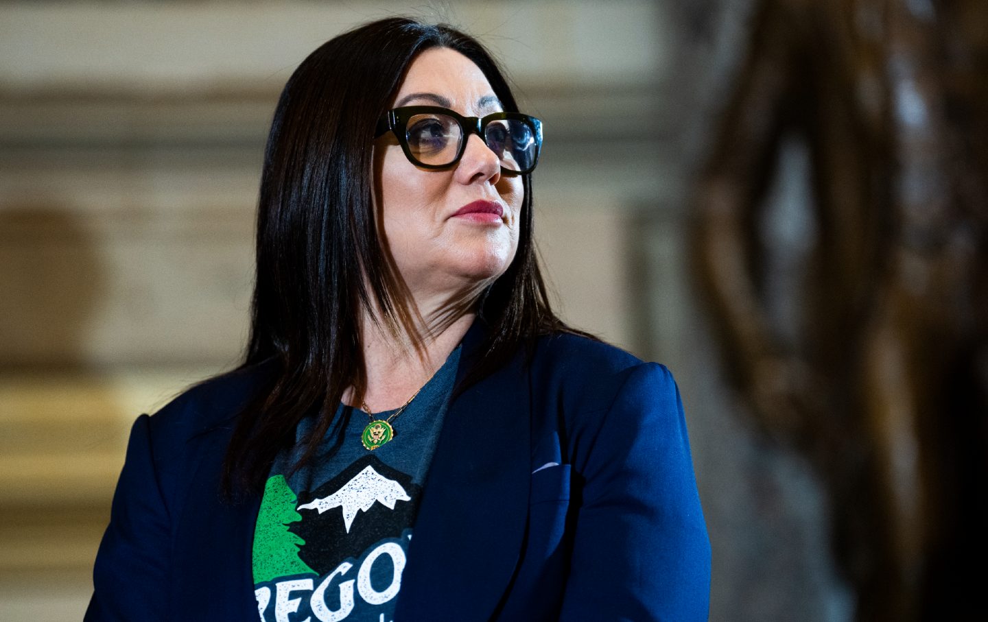 Representative Lori Chavez-DeRemer (R-OR) attends a signing ceremony in the US Capitol for a resolution that invalidates the District of Columbias Revised Criminal Code Act of 2022, on March 10, 2023.