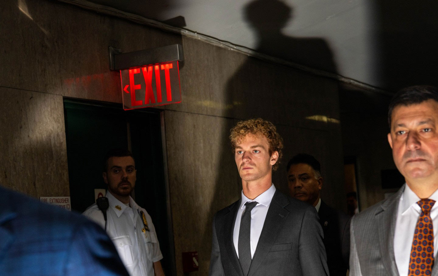 Daniel Penny arrives at the Manhattan Criminal Court as jurors continue deliberation on December 5, 2024, in New York City.