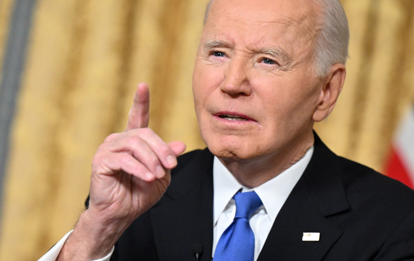 President Joe Biden delivers his farewell address from the Oval Office on January 15.