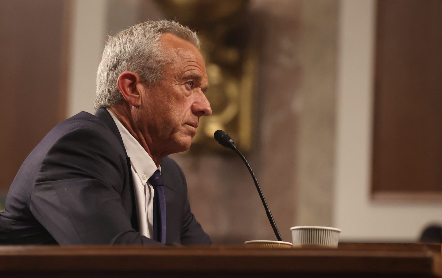 Robert F. Kennedy Jr. testifies during a Senate Finance Committee hearing on his nomination to be Health and Human Services Secretary.