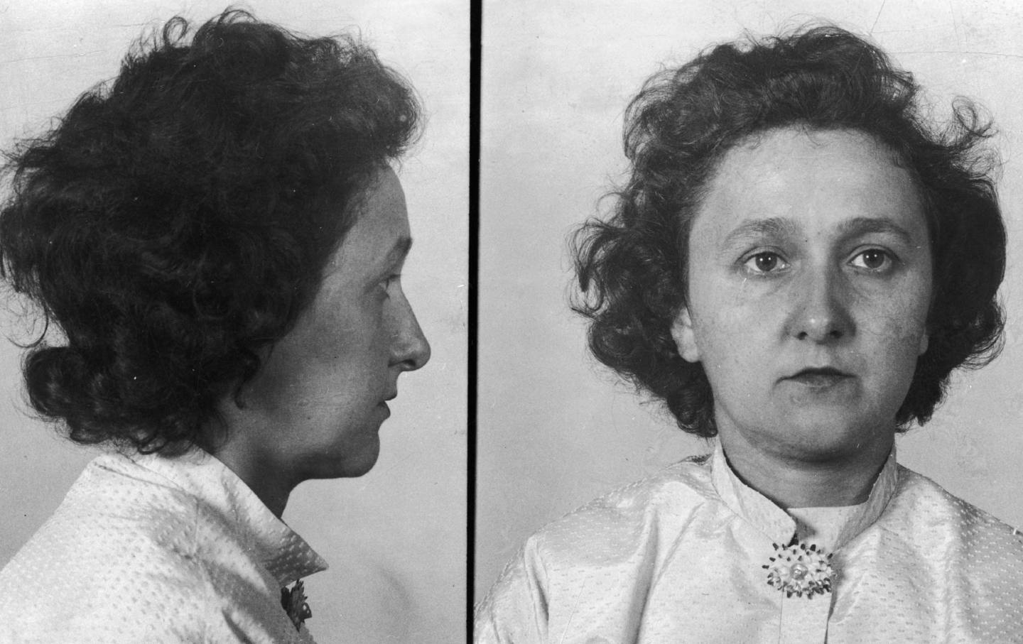 Mugshots of Ethel Rosenberg in 1951, the year of her conviction alongside her husband, Julius, for passing atomic secrets to the Soviets.