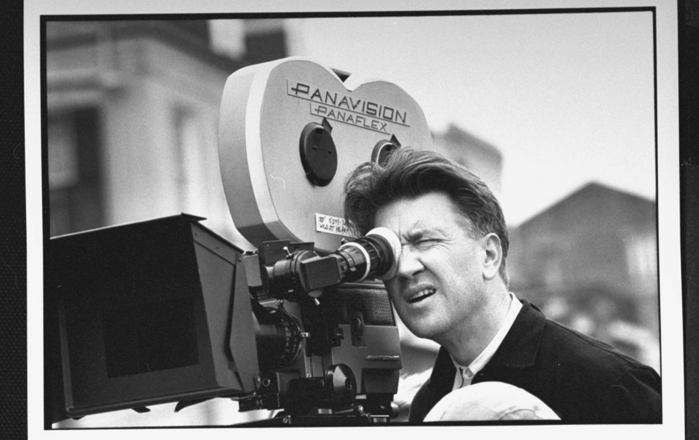 David Lynch at the filming of “Wild at Heart.”