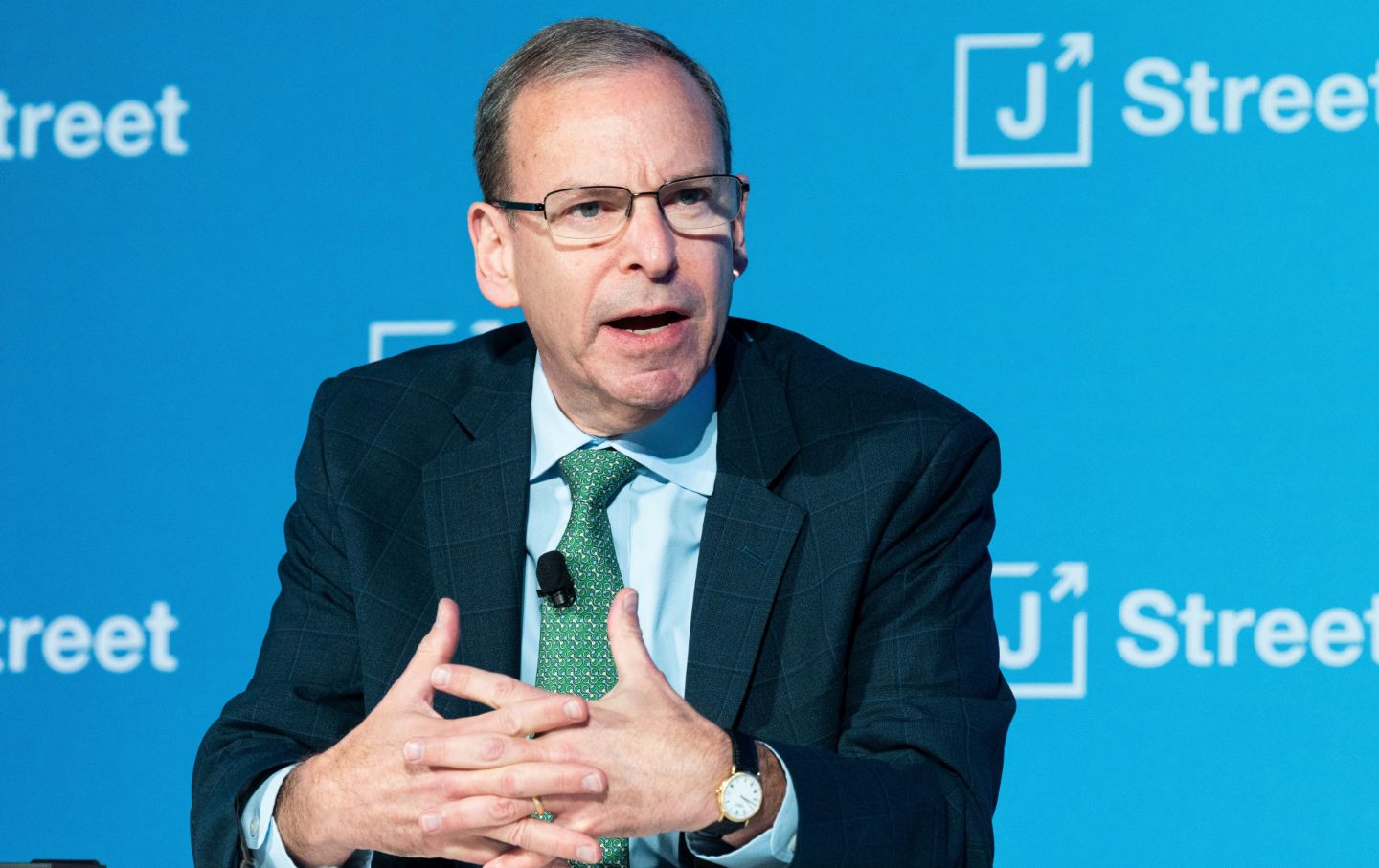 Jeremy Ben-Ami, president of J Street, speaking at the 2022 J Street National Conference held at the Omni Shoreham Hotel in Washington, DC.