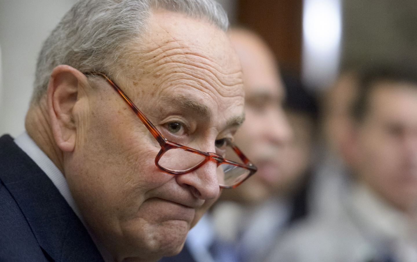 Chuck Schumer frowning.