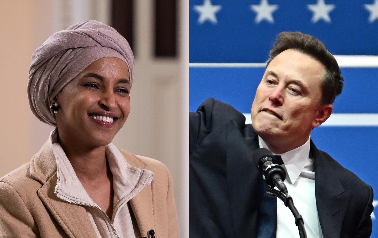 Ilhan Omar and Elon Musk