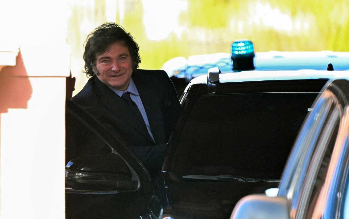 Argentian President Javier Milei outside the Casa Rosada presidential palace in Buenos Aires.