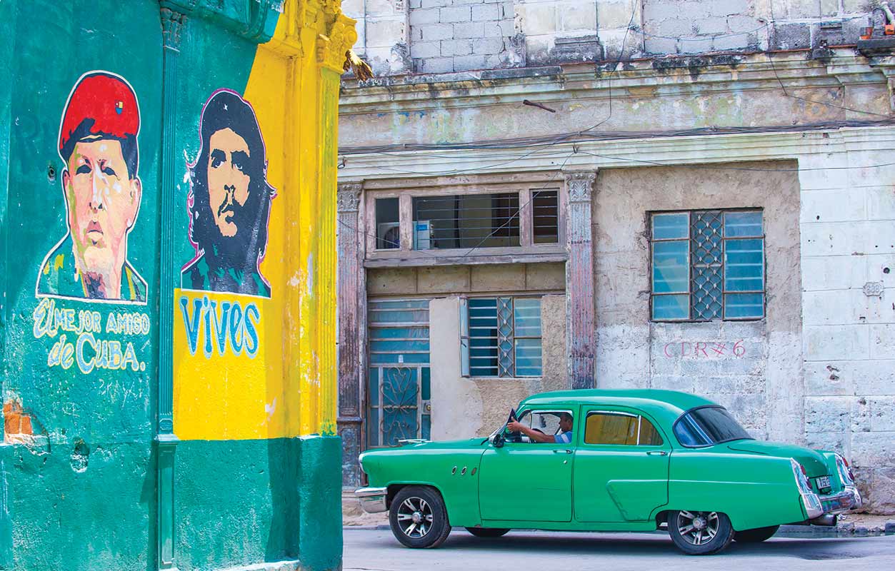 Brightly colored vintage American cars have long been a tourist draw in downtown Havana, though riders are now scarce.