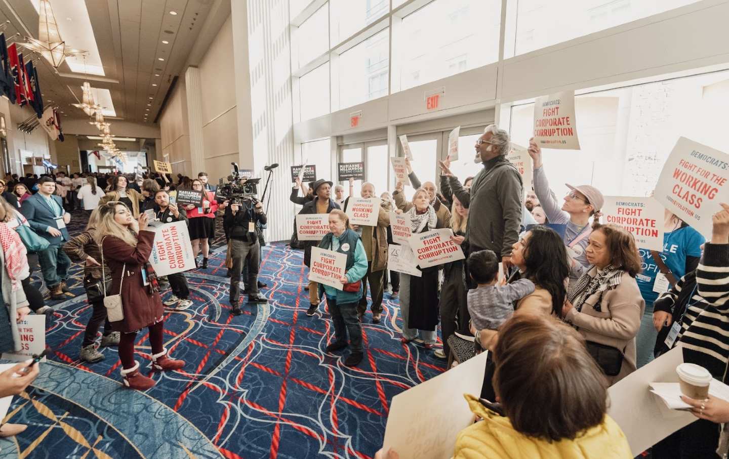 Grassroots action: Our Revolution at the Democratic National Committee leadership election on Saturday.