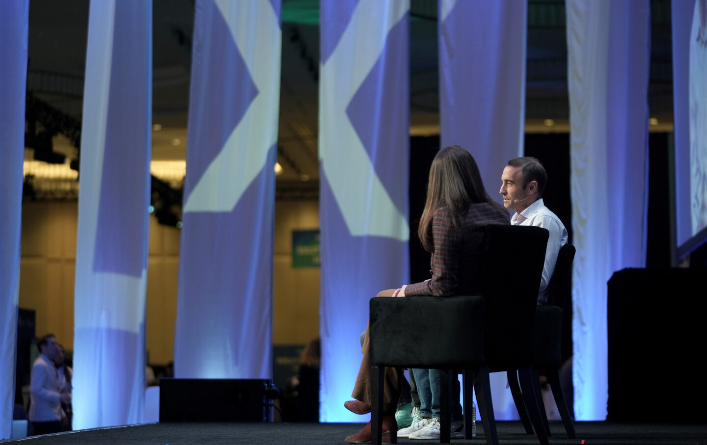 Kate Rooney and Kevin Weil, CPO, OpenAI, speak onstage during the HumanX AI Conference 2025 at Fontainebleau Las Vegas on March 10, 2025, in Las Vegas, Nevada.