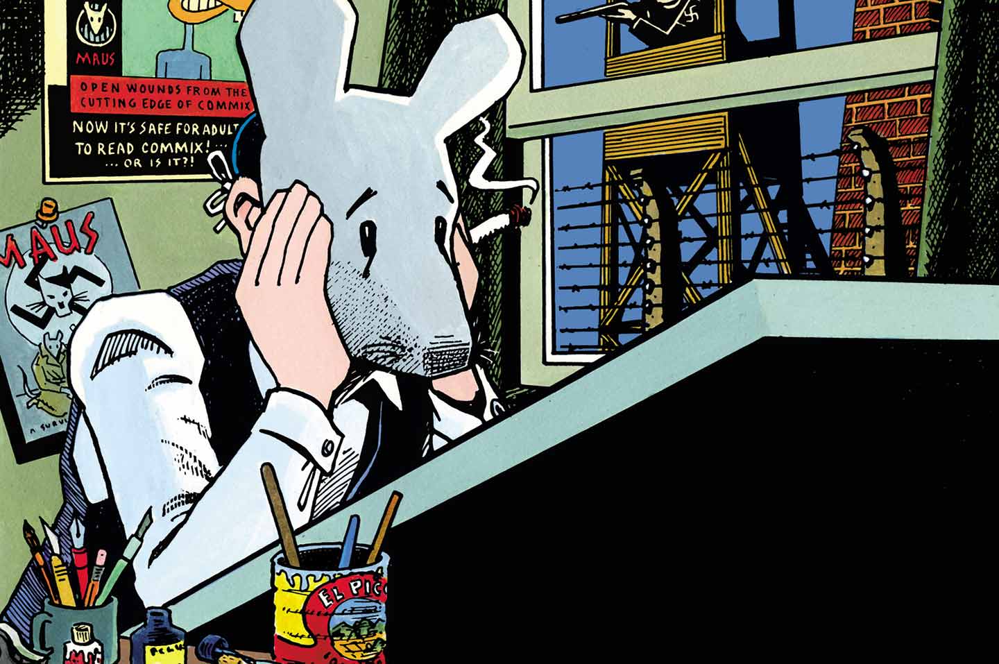 Art Spiegelman, “Self-Portrait With Maus Mask,” 1989.