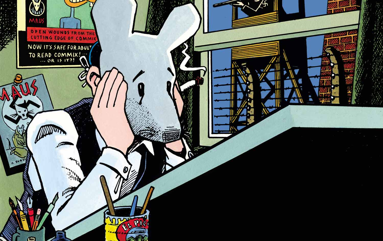 Art Spiegelman, “Self-Portrait With Maus Mask,” 1989.